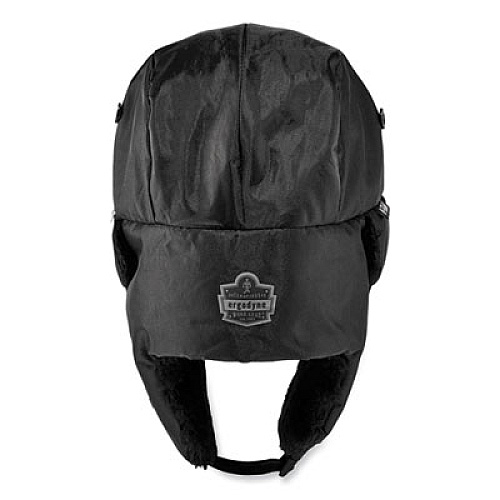 ergodyne N-Ferno 6802Z Zippered Trapper Hat, Large/X-Large, Black (16859)