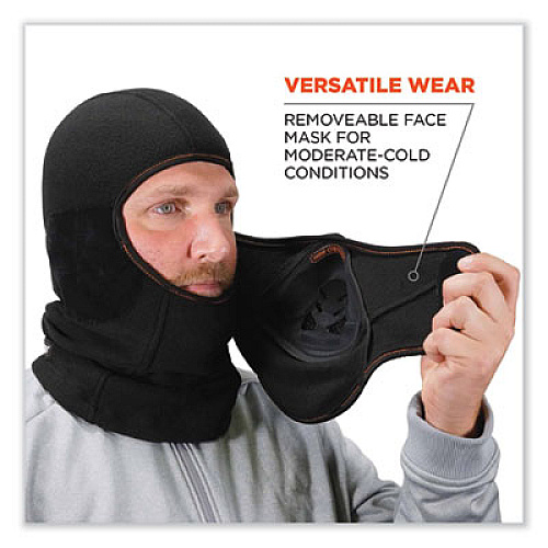 ergodyne N-Ferno 6970 Extreme Hot Rox Balaclava Face Mask, Polyester/Spandex, One Size Fits Most, Black (16971)
