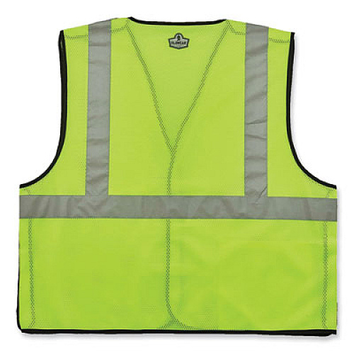 ergodyne GloWear 8216BA Class 2 Breakaway Mesh ID Holder Vest, Polyester, Small/Medium, Lime (21093)