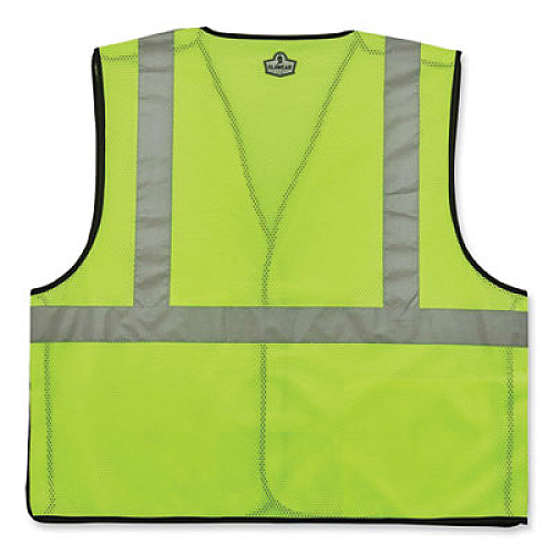 ergodyne GloWear 8216BA Class 2 Breakaway Mesh ID Holder Vest, Polyester, Large/X-Large, Lime (21095)