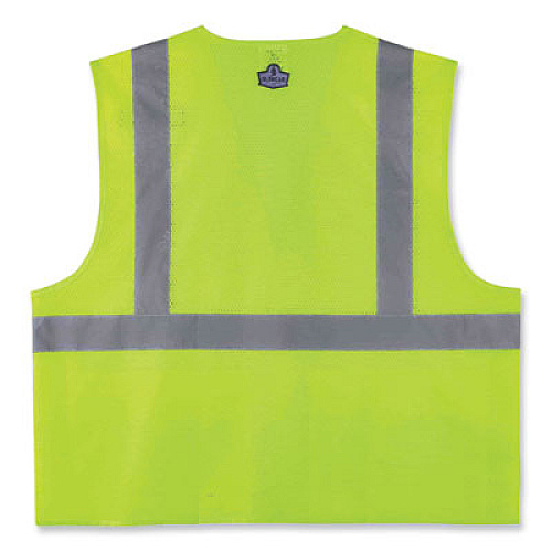ergodyne GloWear 8220HL Class 2 Standard Mesh Hook and Loop Vest, Polyester, Small/Medium, Lime (21143)