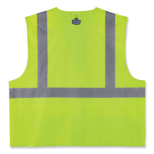 ergodyne GloWear 8220HL Class 2 Standard Mesh Hook and Loop Vest, Polyester, Large/X-Large, Lime (21145)