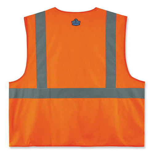 ergodyne GloWear 8225HL Class 2 Standard Solid Hook and Loop Vest, Polyester, Orange, 4X-Large/5X-Large (21179)