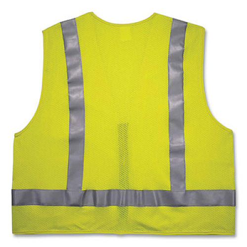 ergodyne GloWear 8262FRZ Class 2 FR Surveyor Zipper Vest, Tencel/Modacrylic/Para-aramid/Kevlar, Large/X-Large, Lime (21485)