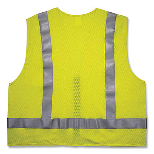 ergodyne GloWear 8262FRZ Class 2 FR Surveyor Zip Vest, Tencel/Modacrylic/Para-aramid/Kevlar, 2X-Large/3X-Large, Lime (21487)