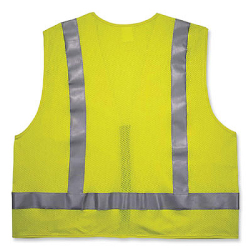 ergodyne GloWear 8262FRZ Class 2 FR Surveyor Zip Vest, Tencel/Modacrylic/Para-aramid/Kevlar, 4X-Large/5X-Large, Lime (21489)