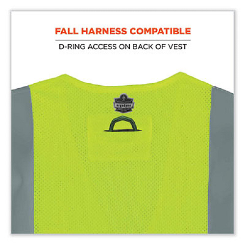 ergodyne GloWear 8260FRHL Class 2 FR Safety Hook and Loop Vest, Modacrylic/Kevlar, Large/X-Large, Lime (21495)