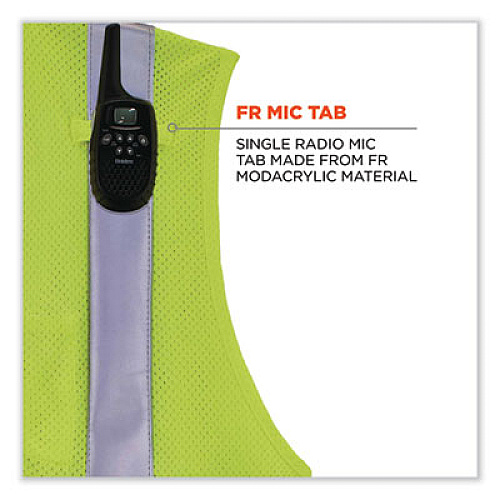 ergodyne GloWear 8260FRHL Class 2 FR Safety Hook and Loop Vest, Modacrylic/Kevlar, 2X-Large/3X-Large, Lime (21497)