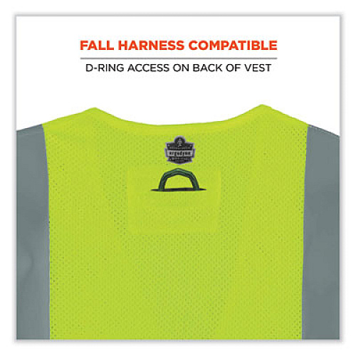 ergodyne GloWear 8260FRHL Class 2 FR Safety Hook and Loop Vest, Modacrylic/Kevlar, 4X-Large/5X-Large, Lime (21499)