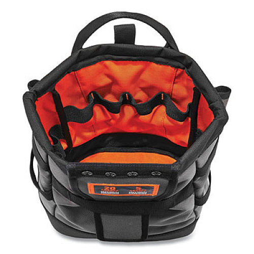 ergodyne Arsenal 5527 Premium Topped Tool Pouch with Hinged Closure, 6 x 10 x 11.5, Polyester, Orange (13627)