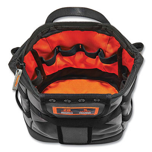 ergodyne Arsenal 5517 Premium Topped Tool Pouch with Zipper, 6 x 10 x 11.5, Polyester, Black (13647)
