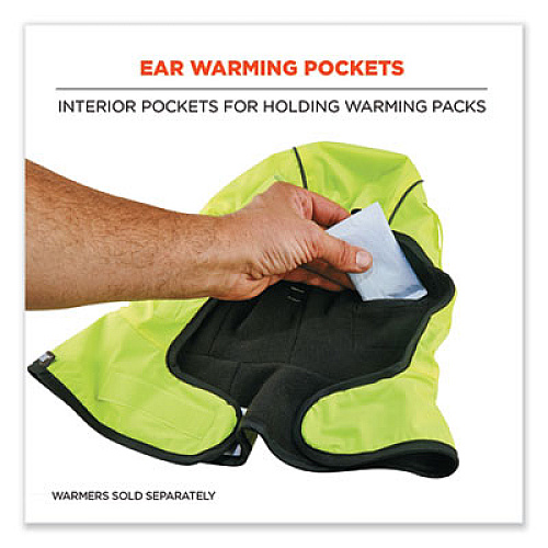 ergodyne N-Ferno 6842 2-Layer Poly Shoulder Winter Liner, Fleece/Polyester, One Size Fits Most, Lime (16841)