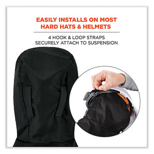 ergodyne N-Ferno 6842 2-Layer Poly Shoulder Winter Liner, Fleece/Polyester, One Size Fits Most, Black (16842)