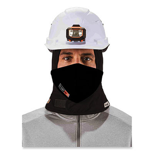ergodyne N-Ferno 6872 2-Layer FR Mouthpiece, Modacrylic Cotton, One Size Fits Most, Black (16872)