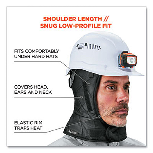 ergodyne N-Ferno 6952 3-Layer Quilt Shoulder Winter Liner, Foam/Polyester/Sherpa, One Size Fits Most, Black (16952)