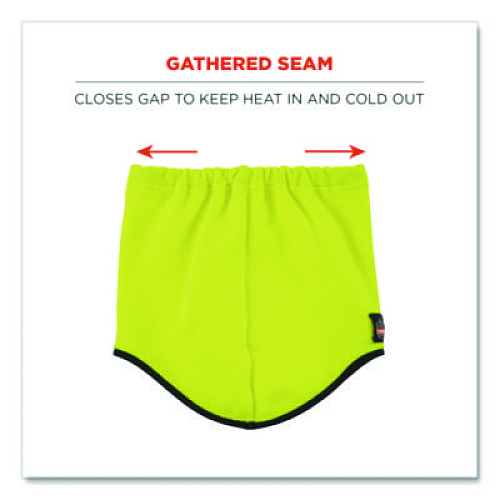 ergodyne N-Ferno 6960 Fleece Neck Gaiter, Fleece, One Size Fits Most, Hi-Vis Lime (16961)