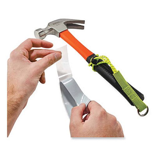 ergodyne Squids 3703 Elastic Loop Tool Tails with D-Rings, 15 lb Max Working Capacity, 15" Long, Lime, 3/Pack, 20 Packs/Carton (19767BULK)