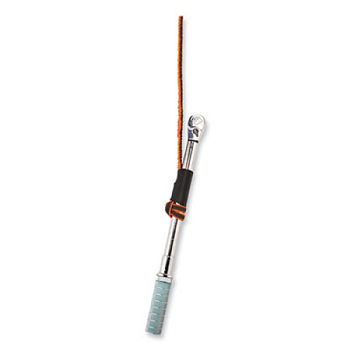 ergodyne Squids 3108F(x)Tool Lanyard with Locking Aluminum Carabiner + Loop, 15 lb Max Working Capacity, 38" to 48" Long, Orange/Gray (19808)