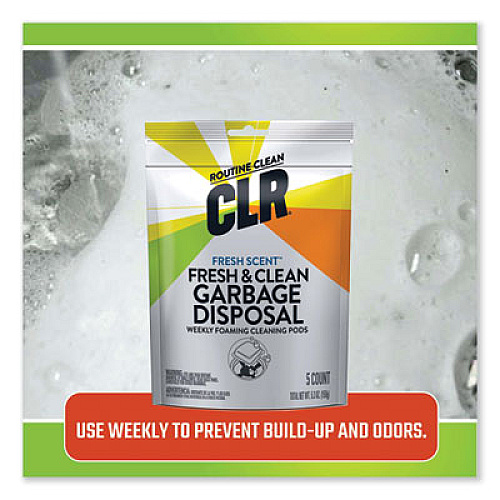 CLR PRO Fresh and Clean Garbage Disposal, Fresh Scent, 5 Pods/Pack, 6 Packs/Carton (GDC6PRO)