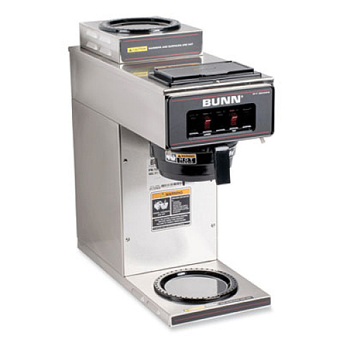 BUNN VP17-2 12-Cup Pourover Coffee Brewer, Black/Stainless Steel (133000002)
