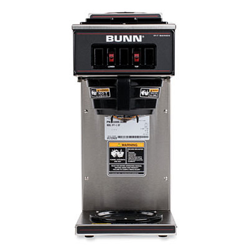 BUNN VP17-2 12-Cup Pourover Coffee Brewer, Black/Stainless Steel (133000002)