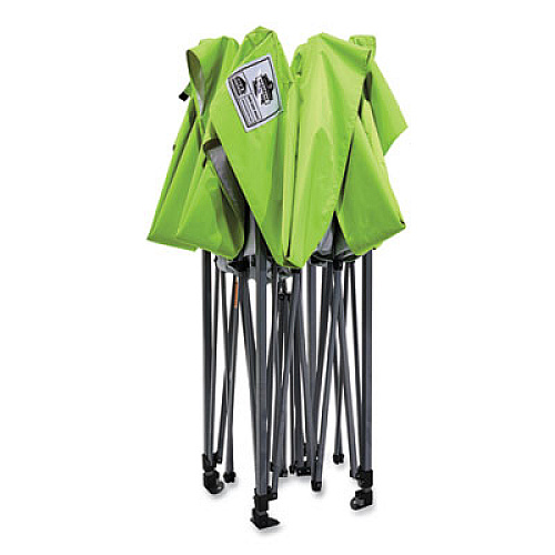 ergodyne Shax 6010 Lightweight Pop-Up Tent, Single Skin, 10 ft x 10 ft, Polyester/Steel, Lime (12910)