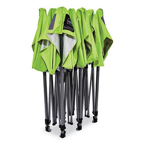 ergodyne Shax 6015 Heavy-Duty Pop-Up Tent, Single Skin, 10 ft x 20 ft, Polyester/Steel, Lime (12915)