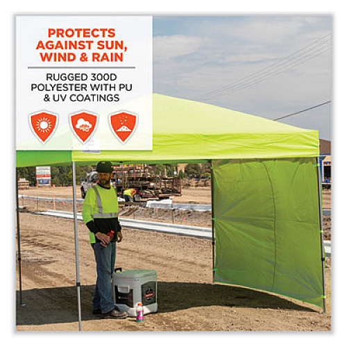 ergodyne Shax 6098 Pop-Up Tent Sidewall, Single Skin, 10 ft x 10 ft, Polyester, Blue (12997)