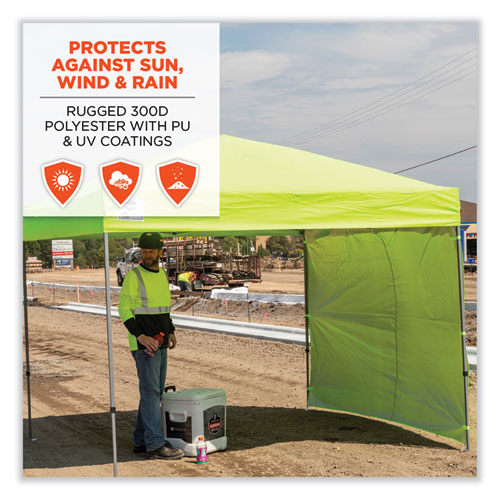 Shax 6098 Pop-Up Tent Sidewall, Single Skin, 10 ft x 10 ft, Polyester, Lime (12998)