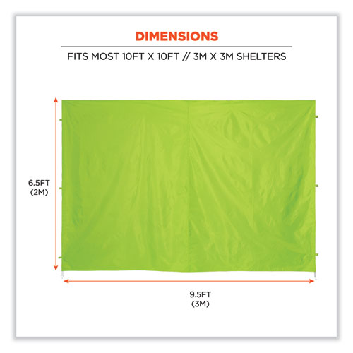 Shax 6098 Pop-Up Tent Sidewall, Single Skin, 10 ft x 10 ft, Polyester, Lime (12998)