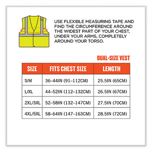 ergodyne GloWear 8263FRHL Class 2 FR Safety Economy Hook and Loop Vest, Modacrylic Mesh/Cotton, 2X-Large/3X-Large, Lime (21867)