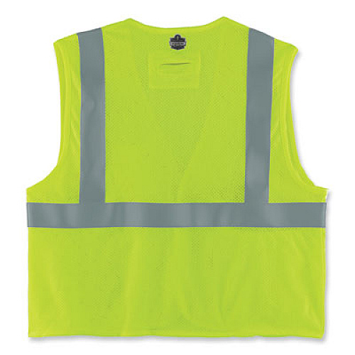ergodyne GloWear 8263FRHL Class 2 FR Safety Economy Hook and Loop Vest, Modacrylic Mesh/Cotton, 4X-Large/5X-Large, Lime (21869)