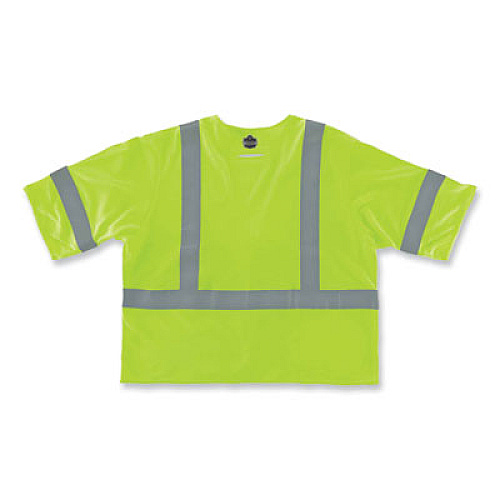 ergodyne GloWear 8356FRHL Class 3 FR Hook and Loop Safety Vest with Sleeves, Modacrylic, Small/Medium, Lime (22213)