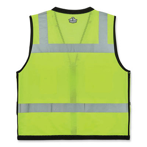 ergodyne GloWear 8253HDZ Class 2 Heavy-Duty Mesh Surveyors Vest, Polyester, Small/Medium, Lime (23323)