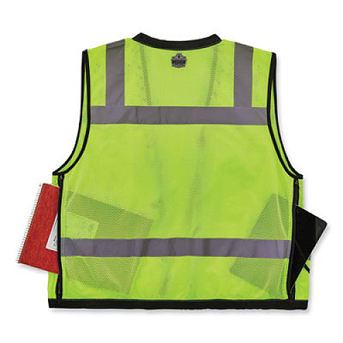 ergodyne GloWear 8253HDZ Class 2 Heavy-Duty Mesh Surveyors Vest, Polyester, Small/Medium, Lime (23323)