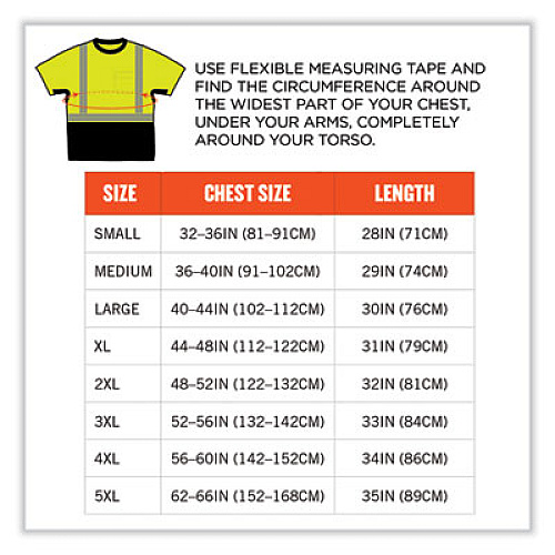 ergodyne GloWear 8283BK Class 2 Lightweight Performance Hi-Vis T-Shirt, Polyester, 2X-Large, Lime (23506)