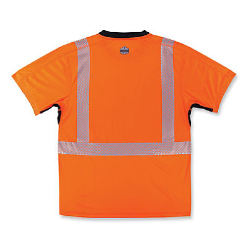 ergodyne GloWear 8283BK Class 2 Lightweight Performance Hi-Vis T-Shirt, Polyester, 3X-Large, Orange (23517)