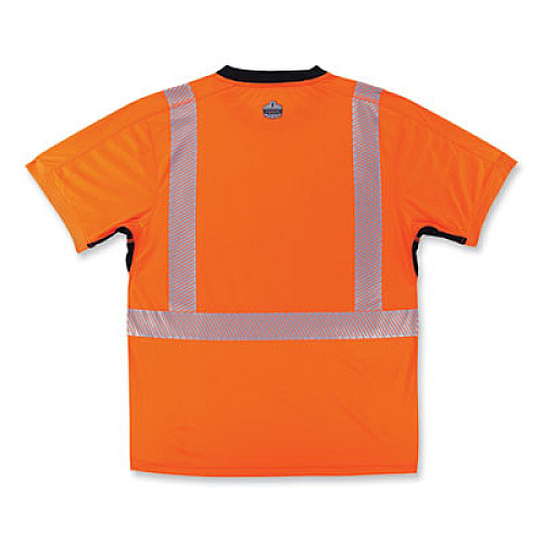 ergodyne GloWear 8283BK Class 2 Lightweight Performance Hi-Vis T-Shirt, Polyester, 5X-Large, Orange (23519)
