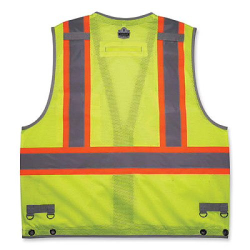 ergodyne GloWear 8231TV Class 2 Hi-Vis Tool Tethering Safety Vest, Polyester, Small/Medium, Lime (24173)