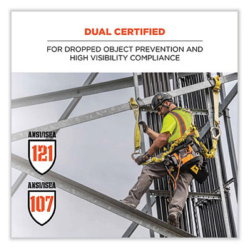 ergodyne GloWear 8231TV Class 2 Hi-Vis Tool Tethering Safety Vest, Polyester, Small/Medium, Lime (24173)