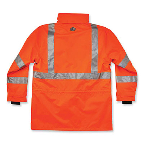 ergodyne GloWear 8385 Class 3 Hi-Vis 4-in-1 Jacket, X-Large, Orange (24375)