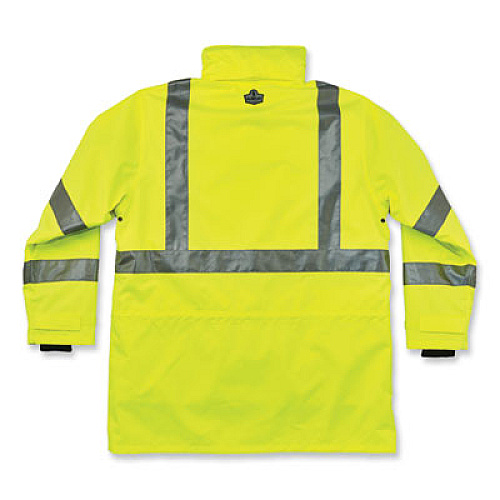 ergodyne GloWear 8385 Class 3 Hi-Vis 4-in-1 Jacket, Small, Lime (24382)
