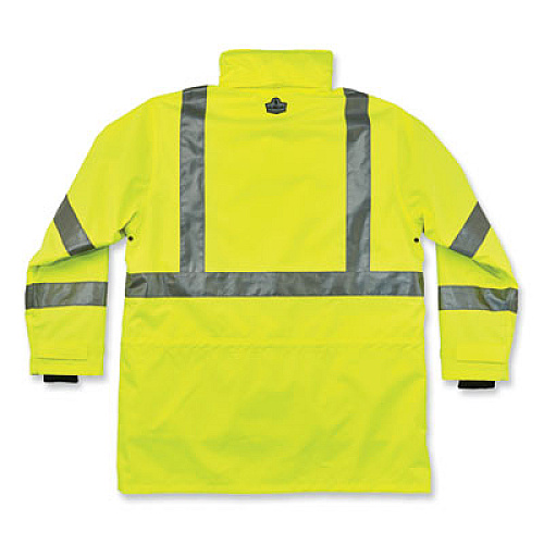 ergodyne GloWear 8385 Class 3 Hi-Vis 4-in-1 Jacket, X-Large, Lime (24385)