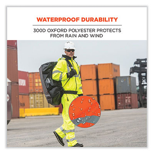 ergodyne GloWear 8915 Class E Hi-Vis Rain Pants, Small, Orange (24412)
