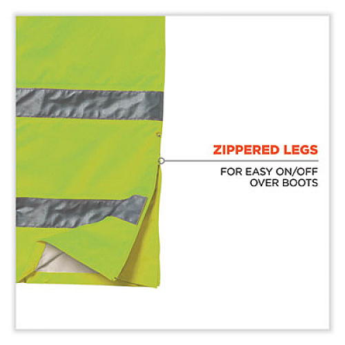 ergodyne GloWear 8915 Class E Hi-Vis Rain Pants, Large, Lime (24424)