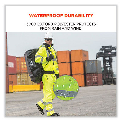 ergodyne GloWear 8915 Class E Hi-Vis Rain Pants, 3X-Large, Lime (24427)