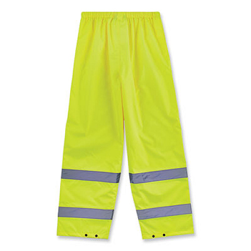 ergodyne GloWear 8916 Class E Lightweight Hi-Vis Rain Pants, Large, Lime (25344)