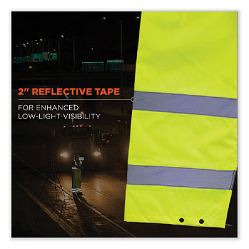 ergodyne GloWear 8916 Class E Lightweight Hi-Vis Rain Pants, 5X-Large, Lime (25349)