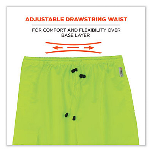 ergodyne GloWear 8915BK Class E Hi-Vis Rain Pants Black Bottom, 5X-Large, Lime (25429)