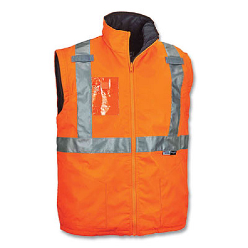 ergodyne GloWear 8287 Class 2 Hi-Vis Jacket with Removable Sleeves, Small, Orange (25512)